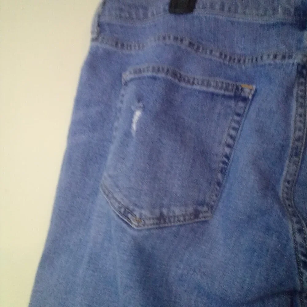 Gap Jeans Women 34 Best Girlfriend Distressed Ankle Cropped Blue